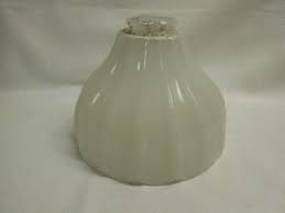 Vintage Off White Glass Lamp Shade 8