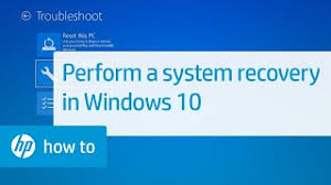Video recovery using cmd after formatting. Perform An Hp System Recovery In Windows 10 Hp Computers Hpsupport Youtube