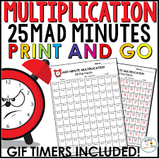 math facts fluency mad minutes