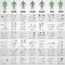 Body Weight Exercises Chart Full Body Workout Plan To Be