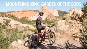 mountain biking in the garden of the