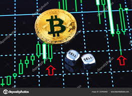 Dice Bitcoins Chart Finance Trading Stock Editorial Photo