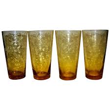 Vintage Amber Le Glass Tea Glasses
