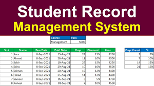 how to maintain student record in excel