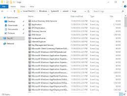 windows server 2016 log files d