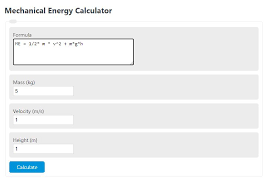 Mechanical Energy Calculator