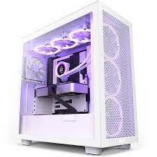 nzxt h7 flow atx mid tower case white