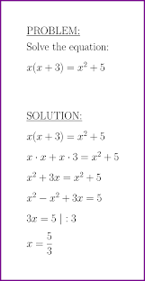 First Degree Equation Problem