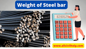 weight of steel bars rebar all civil