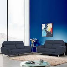 dubrovnik 2 seater sofa leather indigo