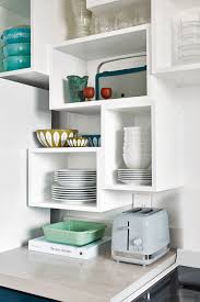 open kitchen cabinet cubbies for storage