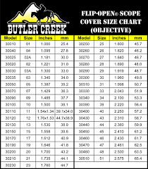 Butler Creek Flip Open Scope Cover Fit Chart Fitness And