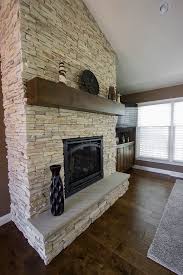 Stacked Stone Fireplace Architectural
