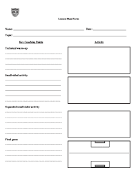 Soccer Lesson Plan Template Form Fill Out And Sign
