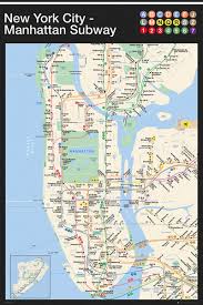 Poster New York Manhattan Subway Map
