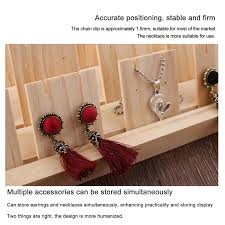 wooden jewelry display stands with 3