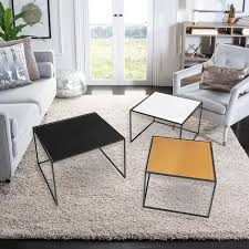 Top Nesting Coffee Table Set In Black