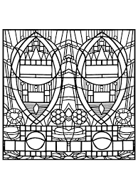 Stained Glass Coloring Pages Coloringlib