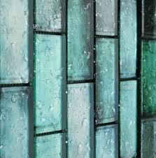 Andromeda Green Glass Brick Tiles