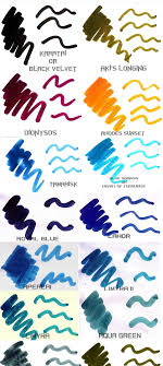 Aniki Inks Color Chart Aniki Handmade Fine Notebooks