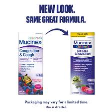 Childrens Mucinex Congestion Cough Liquid Very Berry