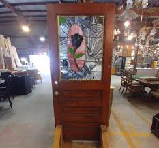 vintage stained glass door from