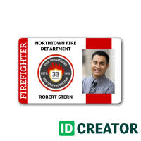 Fire Department Id Card 16 Name Tag Template Pinterest Card