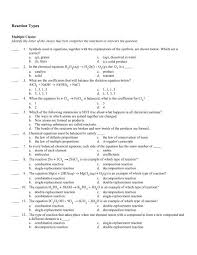 Reaction Types