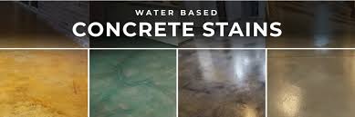 water based concrete stains before after