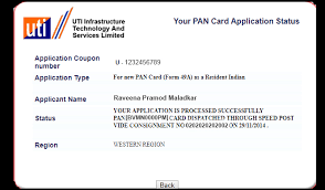 how to track pan card application