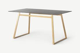 Haku 6 Seat Dining Table Brass And