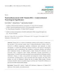 pdf neuroenhancement with vitamin b12 underestimated neurological significance