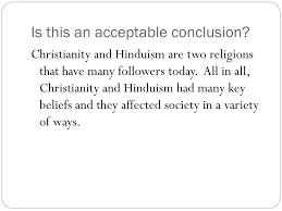 ppt thematic essay powerpoint presentation id  is this an acceptable conclusion christianity and hinduism