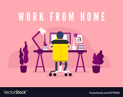 work from home concept graphic design