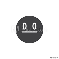 Neutral face emoji looks like expressionless face with a smiley with open eyes and indifferent mouth in the form of a straight line. Neutral Face Emoji Vector Icon Filled Flat Sign For Mobile Concept And Web Design Straight Face Emoticon Glyph Icon Symbol Logo Illustration Vector Graphics Buy This Stock Vector And Explore Similar