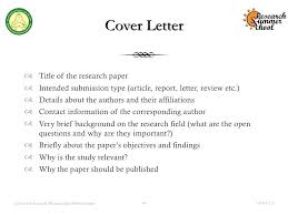 Cover Letter Samples For Article Submission Writing