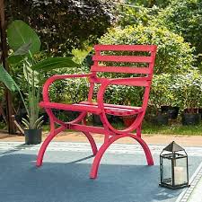Outdoor Single Bench Patio Chair Metal