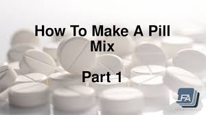 a tablet pill mix for a press