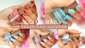 colorbar vegan nail lacquer swatches