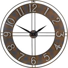 Large Metal Decorative Rusty Wall Clock