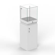 Glass Display Pedestal With Led Lights