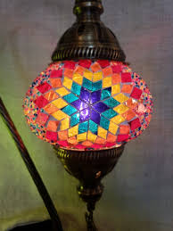 Turkish Mosaic Table Lamps 13 Cms Globe