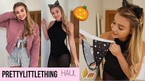 Autumn Winter Prettylittlething Try On Haul Size Guide Halloween Sophie Aris