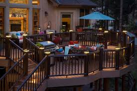 outdoor space with deck lighting ideas