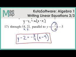 Kuta Algebra 1 Writing Linear