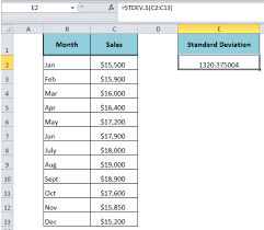 how to use the excel stdev s function