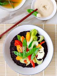 shabu veggie and vegan black rice
