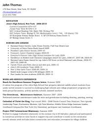 Samples Of Resumes For Highschool Students restaurant worker sample resume