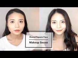 makeup tips for round square face shape