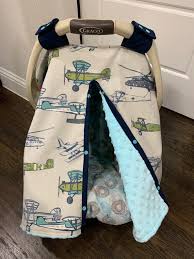 Baby Car Seat Cover Vintage Airplane In